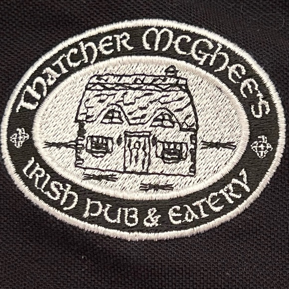 Thatcher McGhees Irish Pub Shirt with Patches St. Patrick’s Day Unisex Medium - Picture 2 of 11